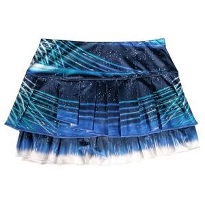 Lucky In Love Skirt S Womens Multicolor Tennis Athletic 88% Polyester 12% Lycra